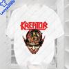 Kreator Tshirt 80s Thrash Metal Sodom Destruction Casual Loose Crewneck Retro Short Sleeve Polyester Unisexs Graphic Tshirts
