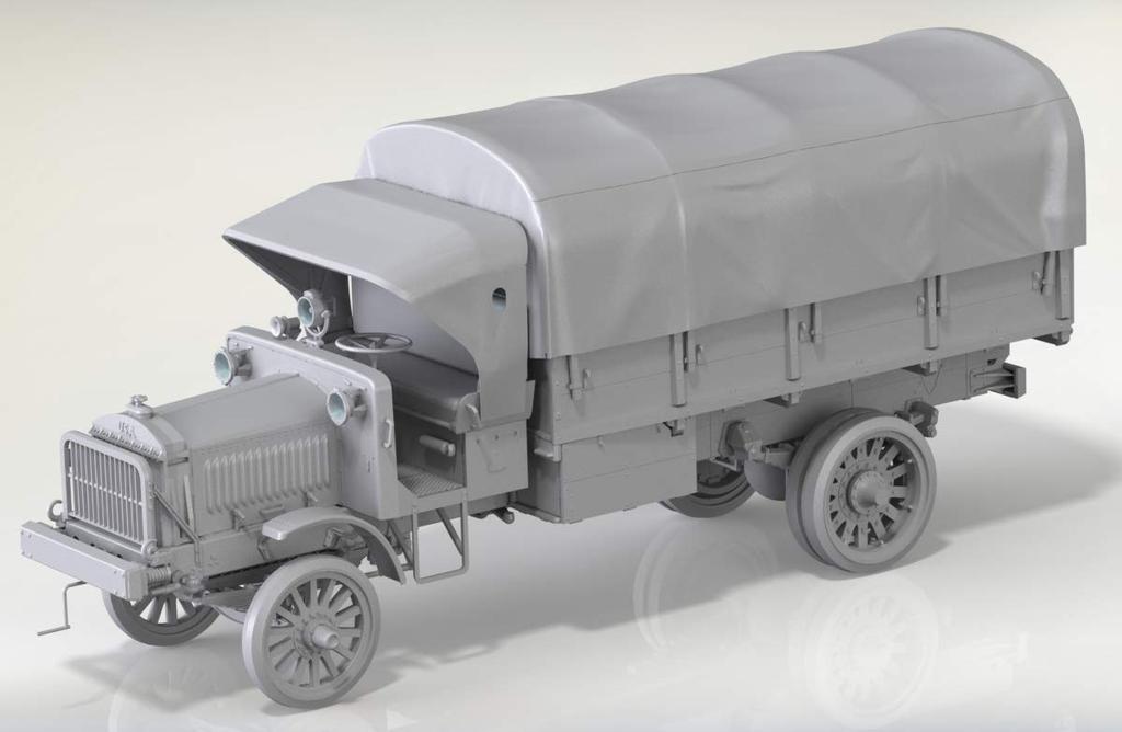 ICM Scale World War I US Army Standard B Liberty Truck with US Infantry Plastic Model Kit 35652 1/35