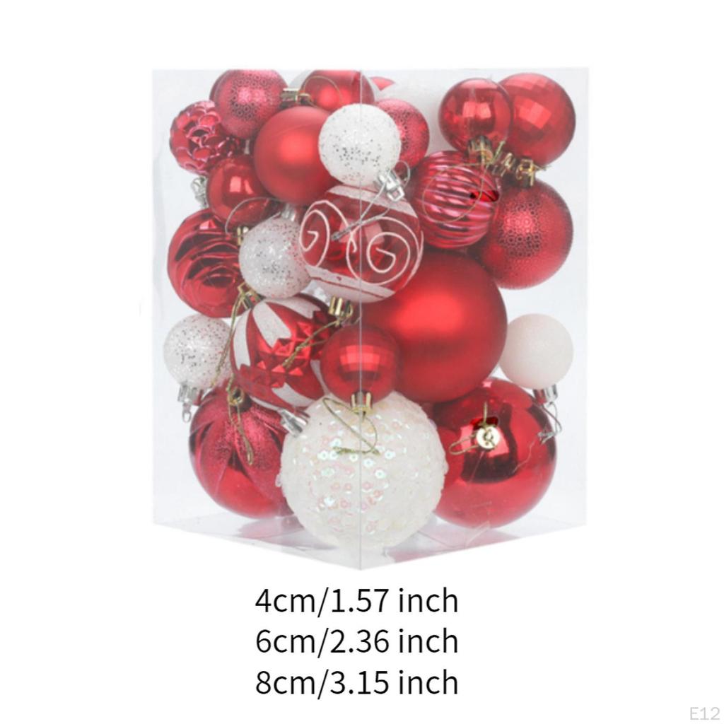 36 Piece Set for Christmas Tree Decoration, Hanging Balls Festivities