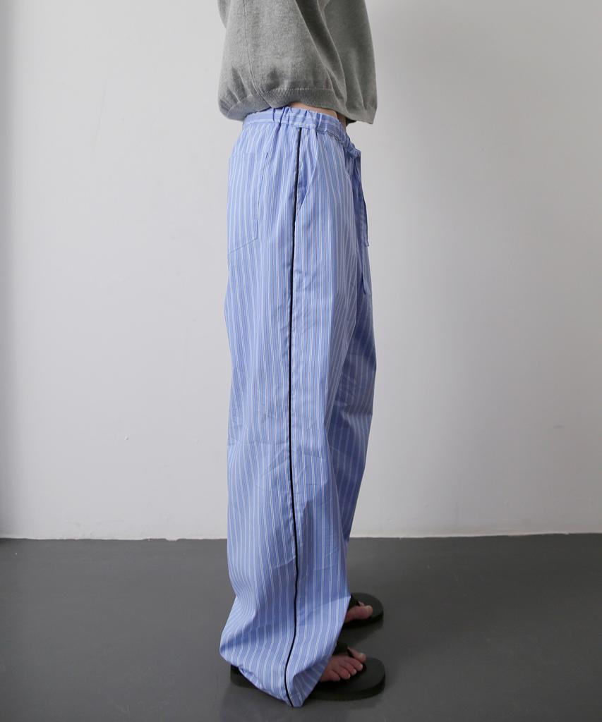 Leuba Pinstripe Lounge Pants - Blue Stripe