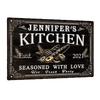 Customized Putuo Decor Personalized Funny Kitchen Sign Custom Name X Inches Metal Sign