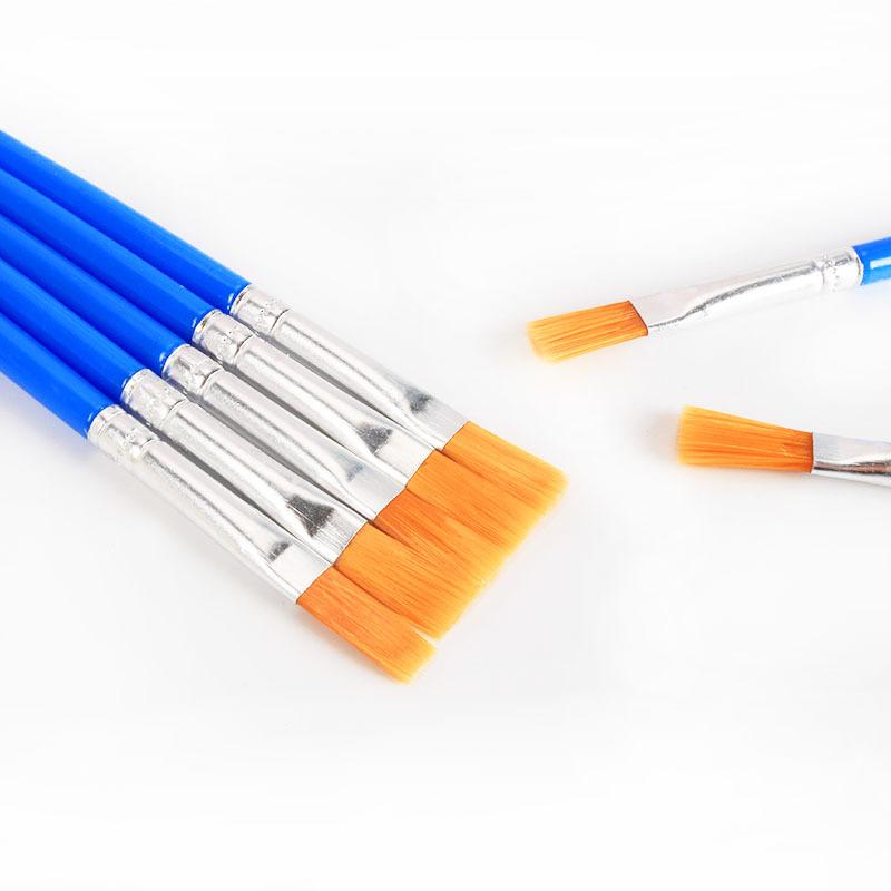 5pcs Painting Brushes Set Art Round Flat Hair Nylon Hair Paint Brush Pen for Oil Acrylic Watercolor School Art Supplies