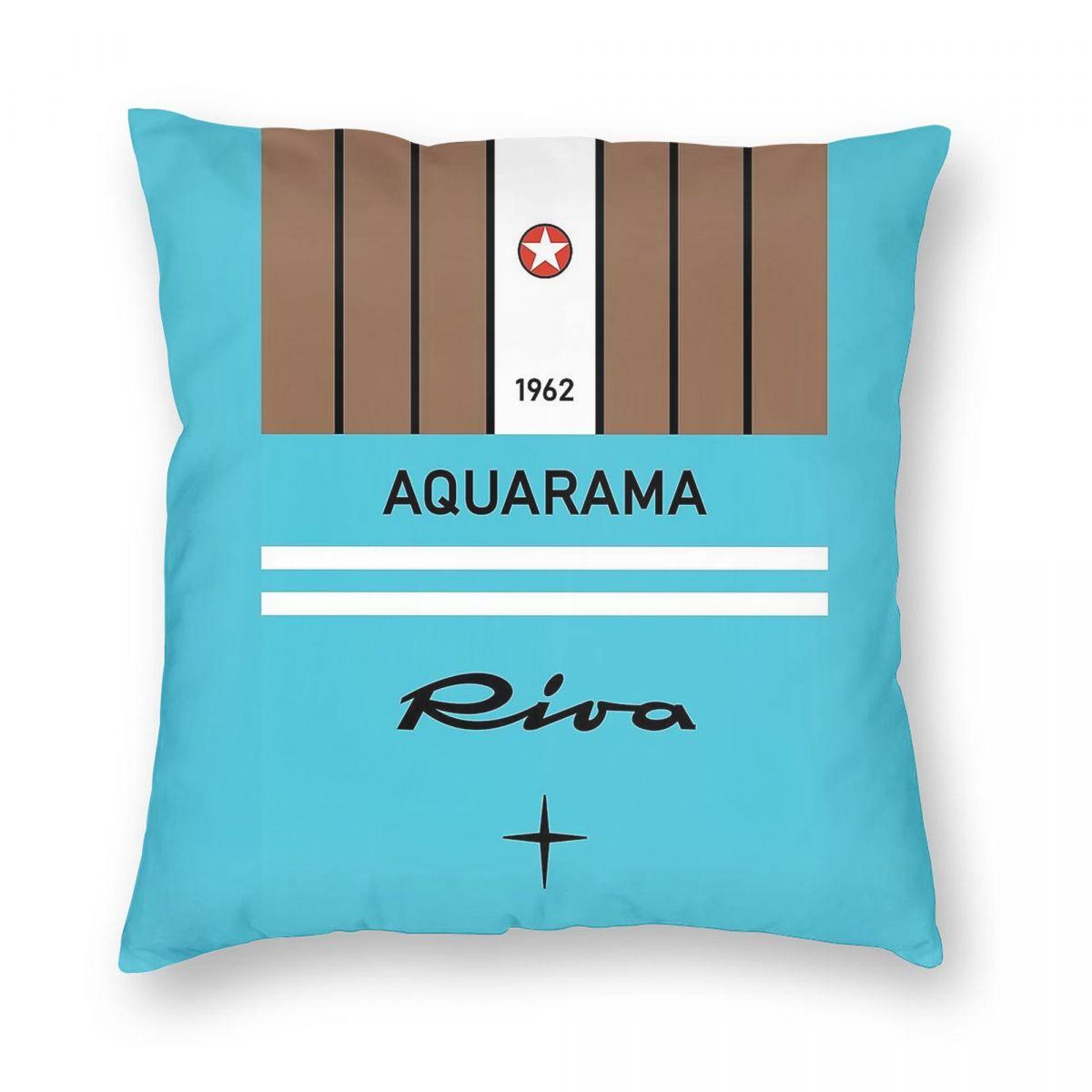 Riva Aquarama Yachting Lake Como Square Pillowcase Polyester Linen Velvet Creative Zip Decorative Sofa Cushion Cover 30cmx30cm