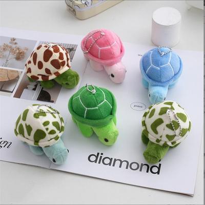 1Pcs Cute Mini Cartoon Little Turtle Plush Toy Small Pendant Turtle Key Chain Bag Jewelry Book Bag Pendant 10CM