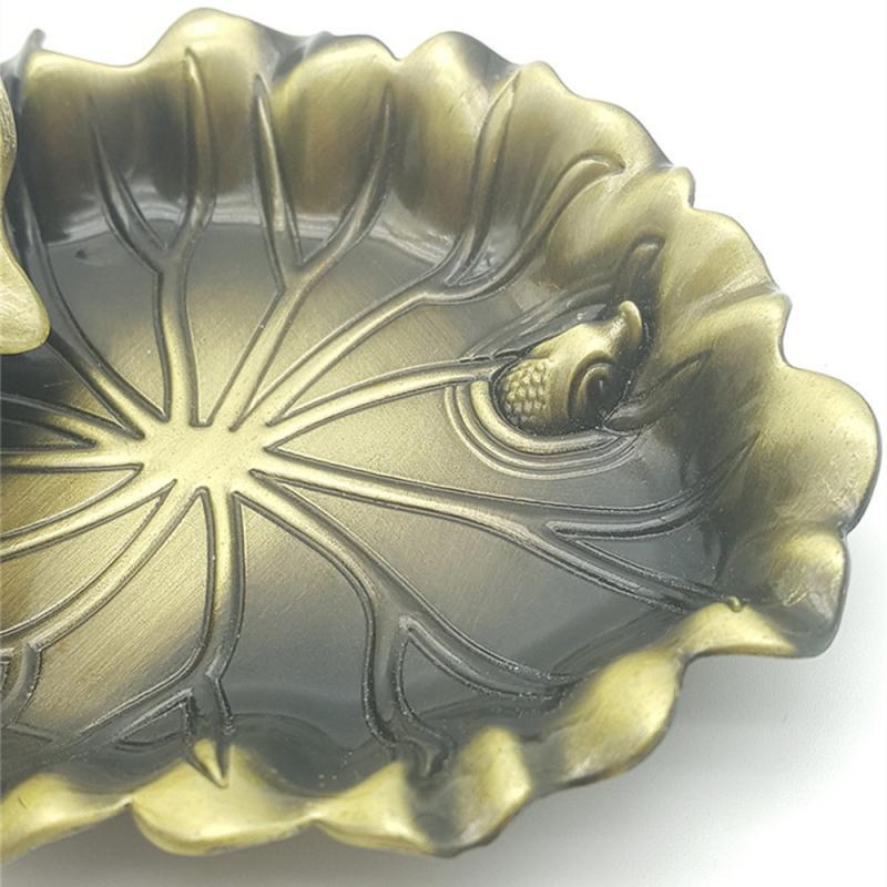 Alloy Incense Burner Lotus Leaf Backflow Vivid Modeling Home Fragrance Products Frog Backflow Incense Plate Incense Seat Zen