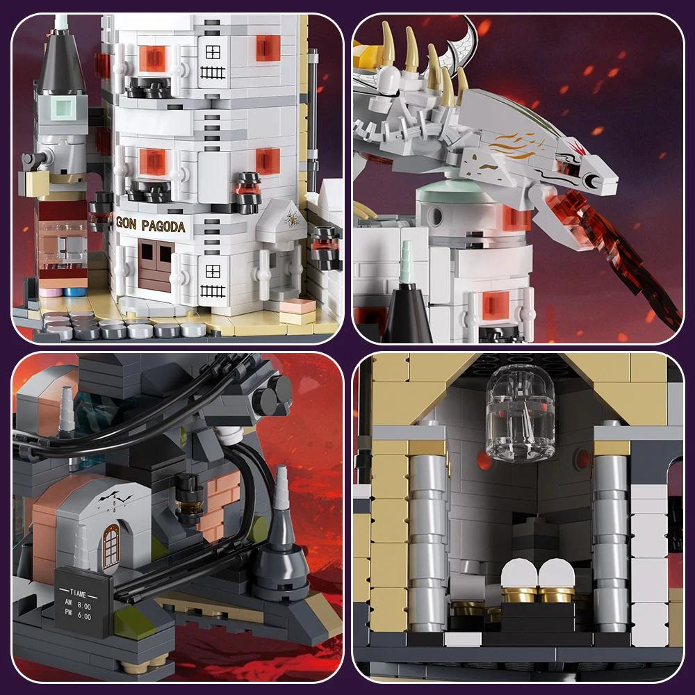 Non-Toxic 1000Pcs Gringottses Wizard Tower Magic World Dragon Moc Building Bricks Set Blocks Toys For Kids Children Adult Birthday Gifts