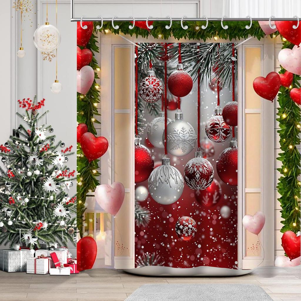 Merry Christmas TreeBathroom Shower Curtain Waterproof fabric bathroom Curtain With 12 Hooks Sunflower Home Deco Free Ship