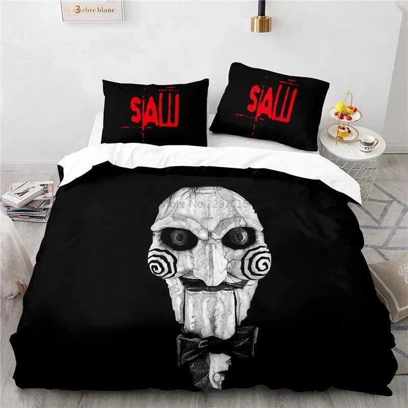 

Comforter Horror Saw Movie Bedding Set 3D Comforter Bedclothes Queen King Size Bed Set Comforter (quilt)-EU Single(135*200cm)3pcs