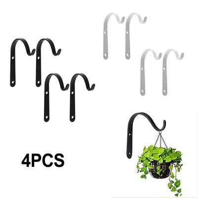 Pflanzenhalterung, 70 mm x 42 mm x 9 mm, schwarz-weißes Eisenmaterial