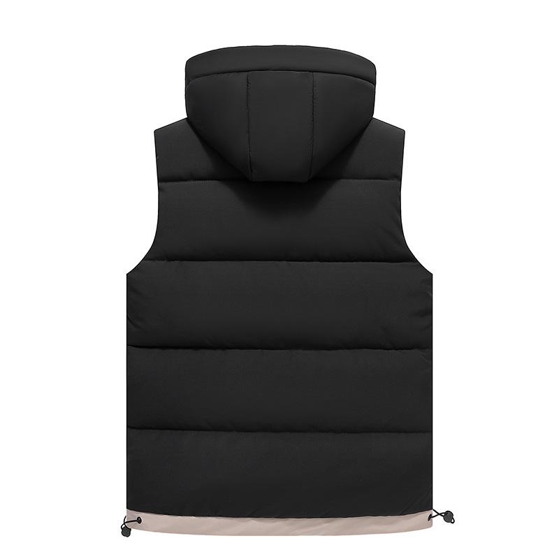 Vestă din bumbac cu glugă trendy nouă pentru Toamnă/Iarnă: Vestă groasă și călduroasă pentru bărbați și adolescenți