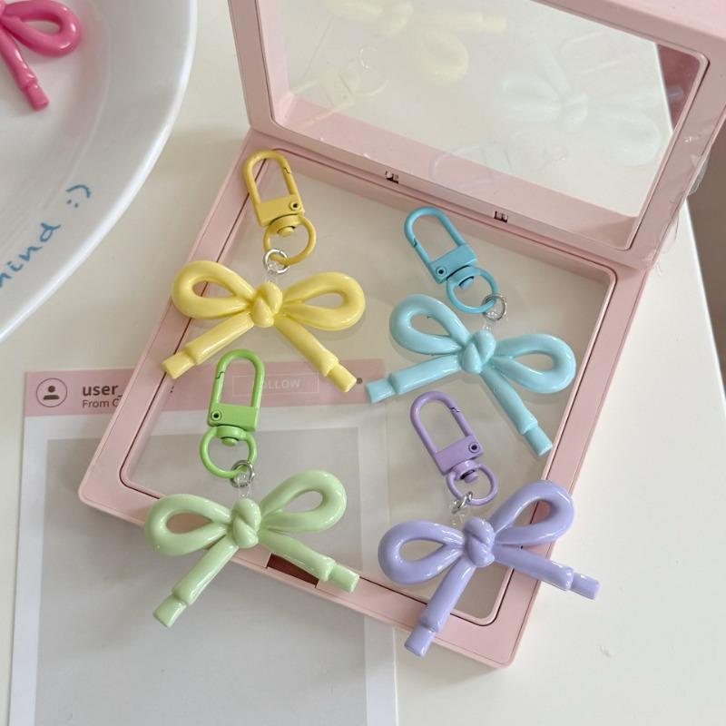 1 kus Kreativní design Sladká bonbónová barva Držák na klíče Dutý design Mašle Korejská móda Organizér na klíčenku Kawaii Studentské potřeby