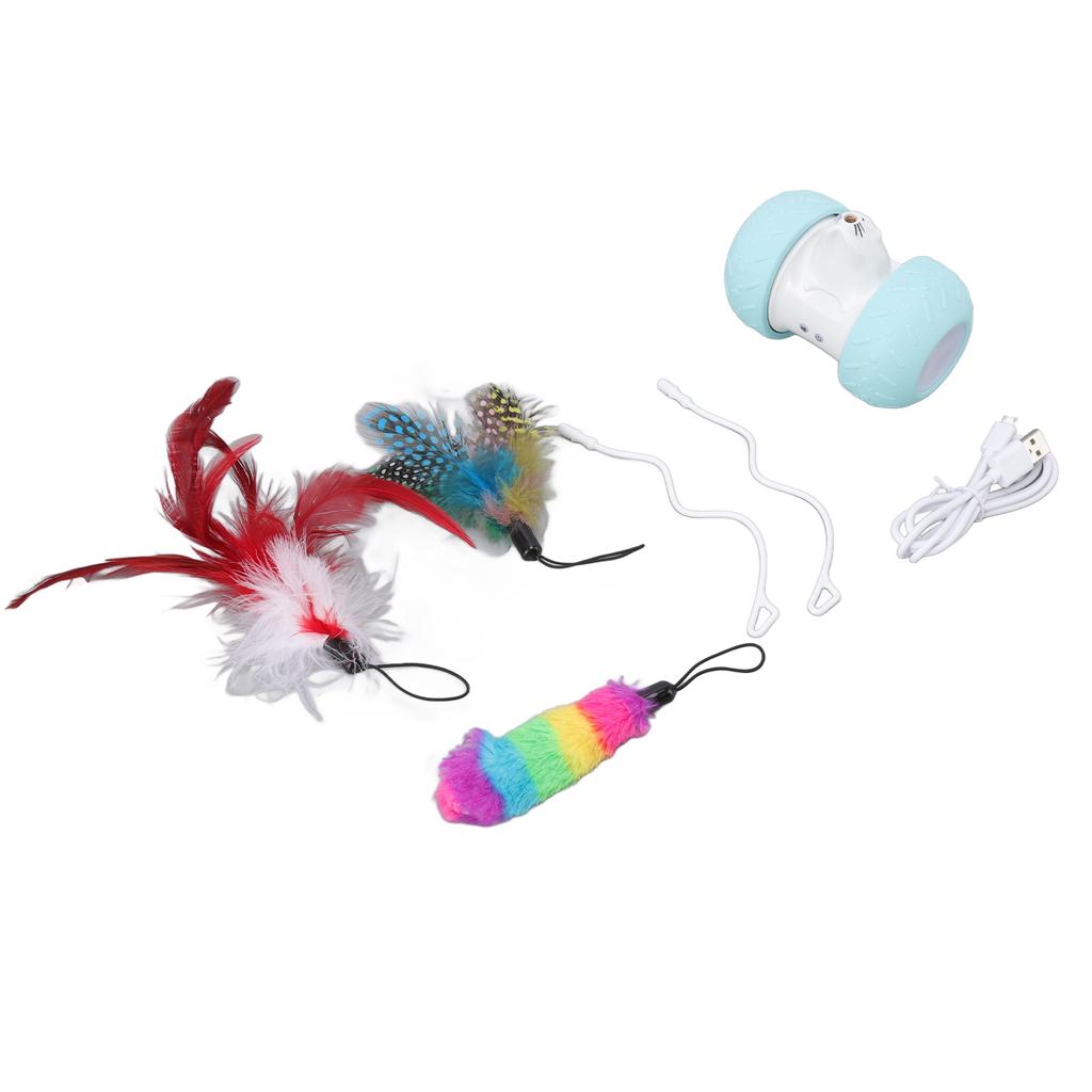 Interaktives Katzenspielzeug Elektrischer Quietschender Rollball USB Wiederaufladbar Intelligentes Automatisches Kätzchenspielzeug