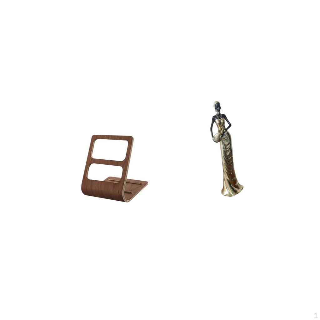 TV Remote Organizer African Figurine Tribal Lady Statue Desktop Storage Box Vintage Art Crafts