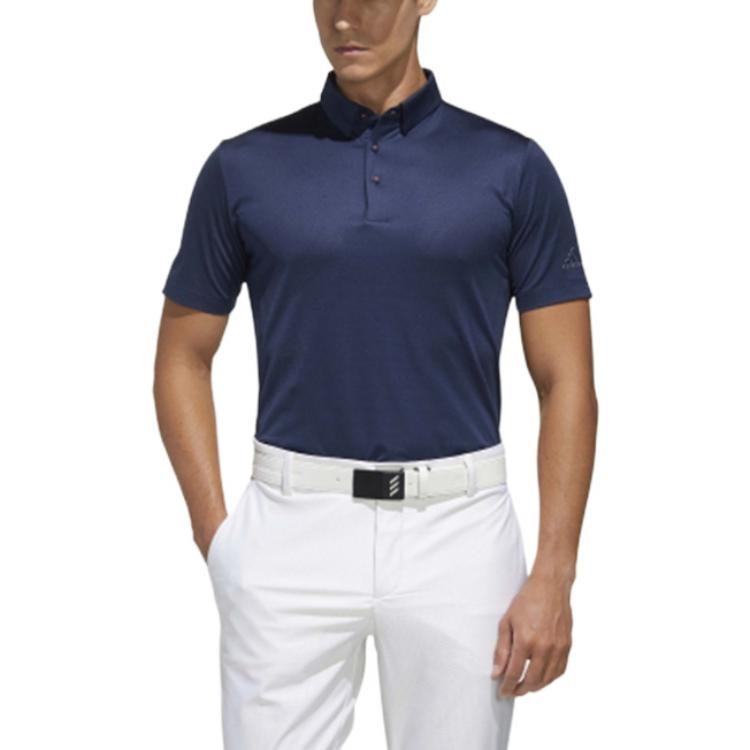 Adidas Polo Shirts Men's Blue Polo Collar Moderate Straight Fit FJ3794