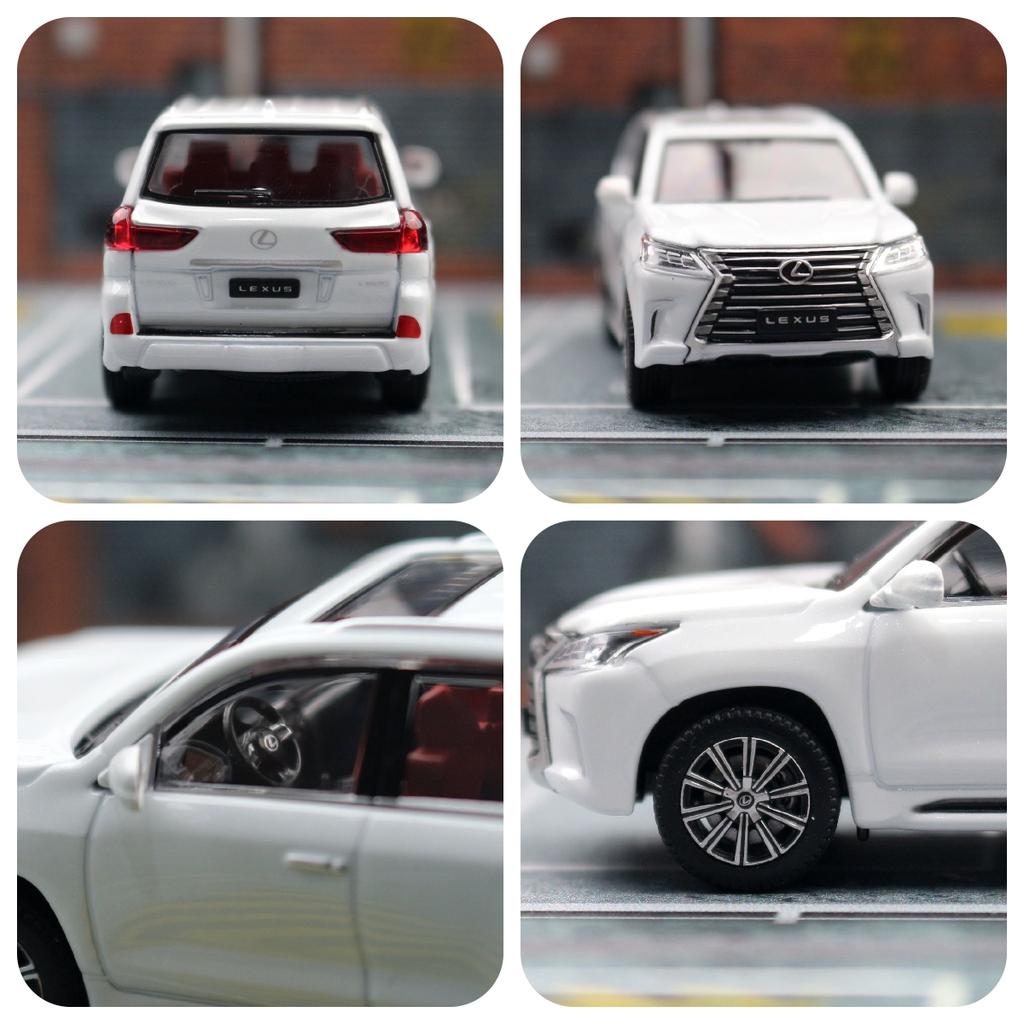 1/64 Lexus LX570 Miniature Model JKM Premium SUV Toy Car Vehicle Free Wheels Diecast Zinc Alloy Metal Collection Gift