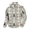 Men's Casual Quarter-Zip Stand Collar Sweatshirt with Christmas Print, Holiday Pullover