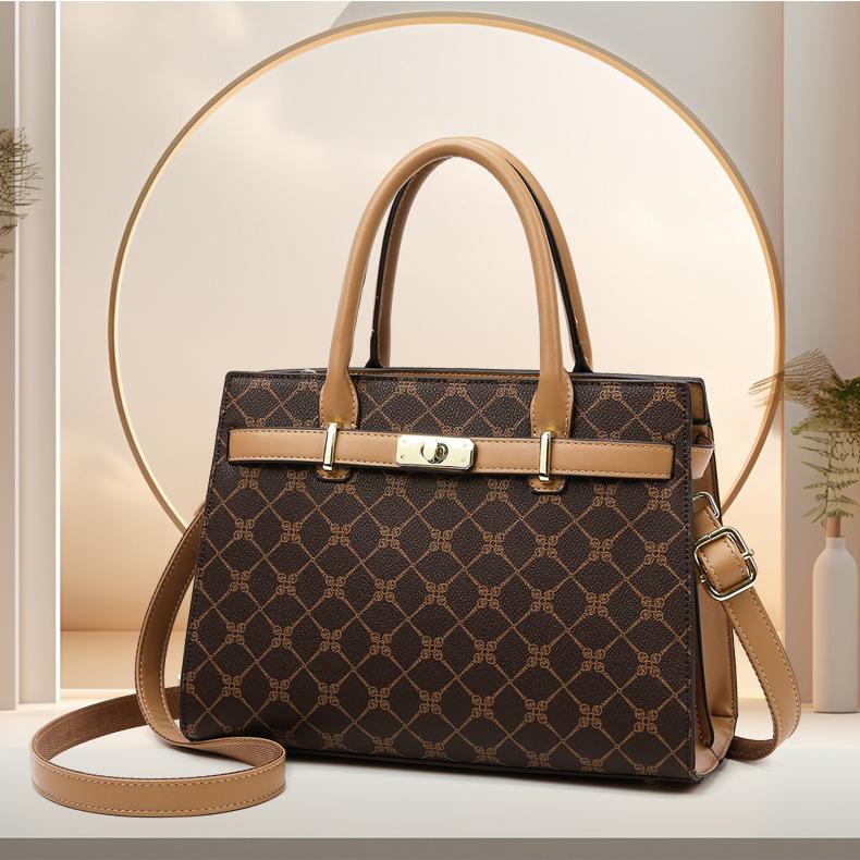 Handbag, New High-end Women's Shoulder Bag, Large Capacity Tote Bag, Commuter Style Mom Bag, Can Be Slung Diagonally