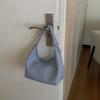 Portable Large Capacity PU Hobo Bag Solid Color Korean Style Shoulder Bag Handbag Fashion Design French Style Handbag Shopping