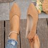 Fashion Fashion New Coat Solid Color Large Light Mouth Women's Suede Comfortable Flat Shoes Women's