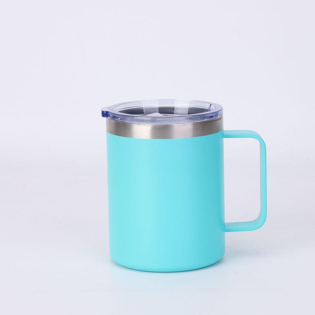 12oz/14oz Stainless Steel Vacuum Flask Mug with Lid & Handle