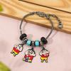 Crayon Shinchan Cartoon Charm Bracelet Zinc Alloy Beaded Jewelry For Kids And Adults