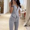 Completo Estivo alla Moda da Donna 2026: Completo due pezzi: Gilet modellante in vita e Pantaloni skinny