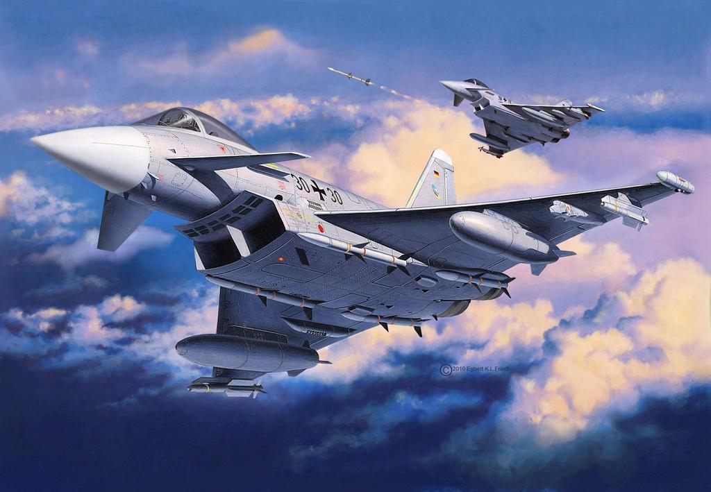 Deutscher Revell Eurofighter Typhoon Plastikmodell 04282 1/144 Einsitzer