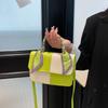 Womens Retro Colorblock Casual Small Square Crossbody Bag For Daily Commute
