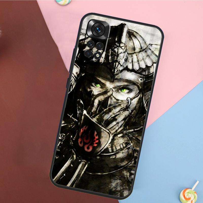 Samurai Mask Warrior Helmet Cover For Xiaomi Redmi Note 14 13 Pro 12 11 9 10 9S 10S 11S 12S Redmi 14C 10C 12C 13C Case