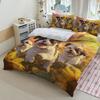 Oil Painting of Puppies Bedding Set Soft Duvet Cover Set Quilt Cover With Pillowcase For Bedroom Decor Birthday Gift For Kids