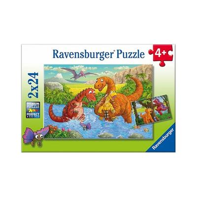 Coreia jogos de tabuleiro feliz bebê dinossauro quebra-cabeça r050307 2x, 24 peças, cores misturadas quebra-cabeça, jogos infantis, brinquedos educativos