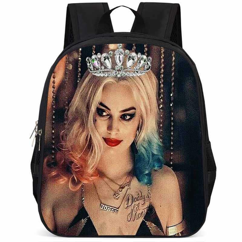Spacious 15 Inch Harley Quinn Backpack Large Capacity Lightweight Oxford Fabric
