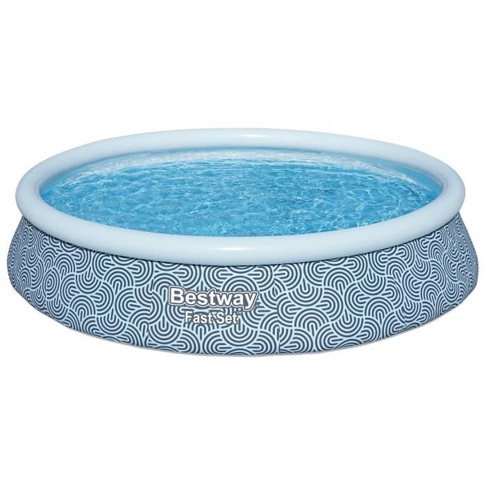 Kit piscine gonflable BESTWAY - Fast Set - 396 x 84 cm - Ronde (Filtre à cartouche, 1 cartouche)