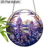 Acrylic Purple Lupine Flower Suncatcher Stained Glass Effect Window Hanging Ornament Nature Lover Gifts