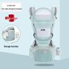 Foldable Baby Carrier Waist Stool: Dual-Use, Breathable & Portable, Front and Back Double Shoulder Baby Holder.