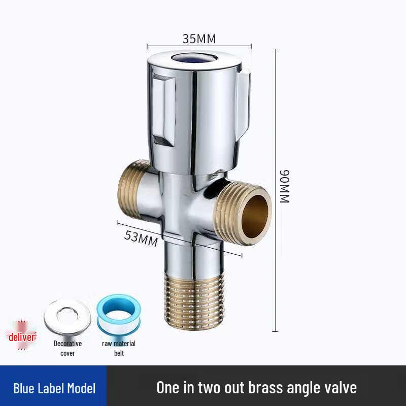 

Shengbei Thickened Dual-Outlet 3-Way Angle Valve (2-Pack)