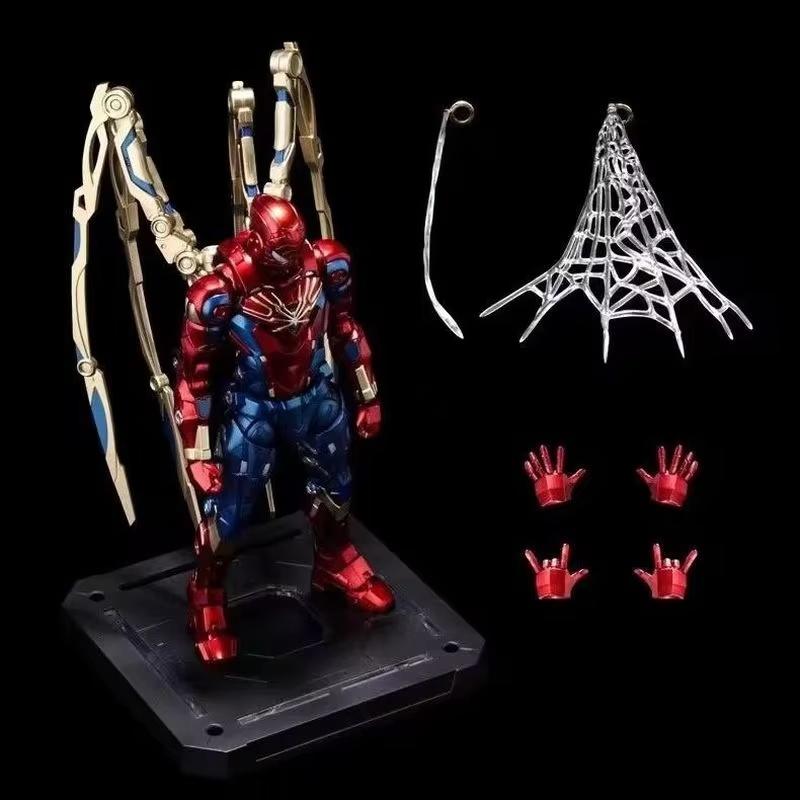 Reedit Iron Spider Man Articulated Action Figures Ko Mech Model Kit Trendy Toys Desktop Ornament Boy Collectible Birthday Gifts