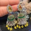 Indian Ethnic Characteristics, Personalized Style, Bells, Wind Chimes, Earrings, Colored Zircon, Fringed Earrings.