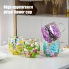 Double-Wall Glass Mug with Dried Flower Design 250ml Heat-Resistant Borosilicate Glass Cup for Milk Coffee Breakfast Insulated Clear Tea Glassware