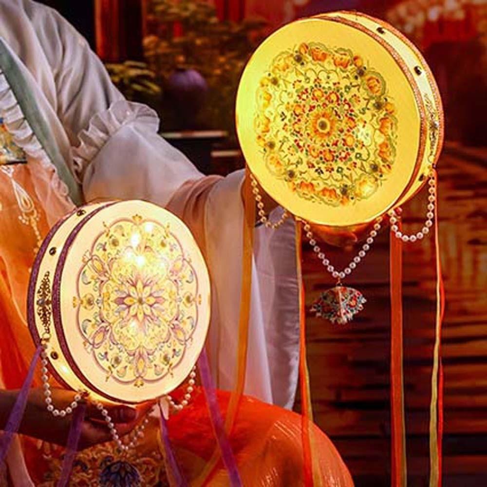 Handmade Chinese DIY Lantern Portable Glow Handheld Lantern  Festival Celebration