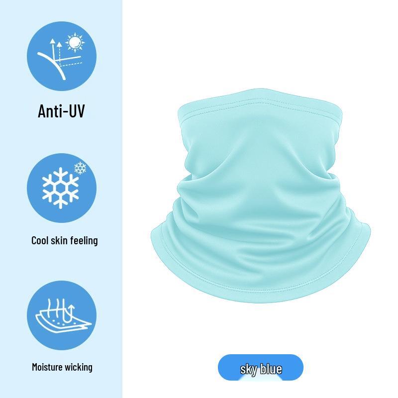 Dětský letní kreslený nákrčník z ledového hedvábí - UV ochrana a multifunkční šátek na hlavu pro cyklistiku