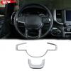 2x Chrome Steering Wheel Frame Trim Decor Cover Bezels for Dodge Ram 1500 2018+