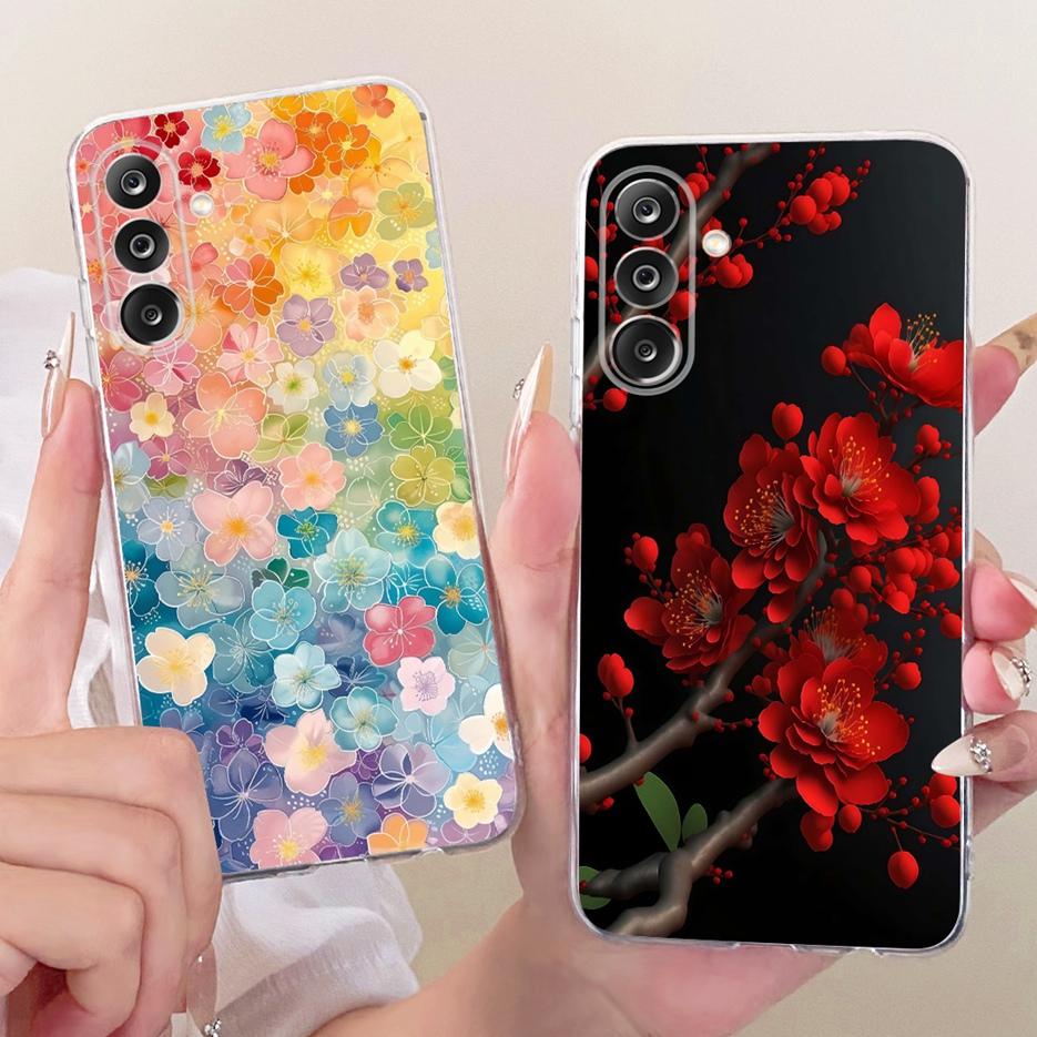 For Samsung Galaxy M36 Case SM-M366B Luxury Flowers Butterfly Painted Cover Soft Silicone Case For Samsung M16 M36 M56 5G Fundas