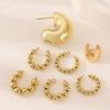 4 Stück mehrschichtige Perlen Ohr-Manschette einfache C-förmige Nicht-Piercing Metall-Clip-Ohrringe für Frauen Minimalistischer Hochzeitsschmuck Geschenke