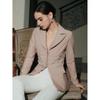 Elegant European & American Rhinestone Beaded Waist-Cinching Women's Suit Coat