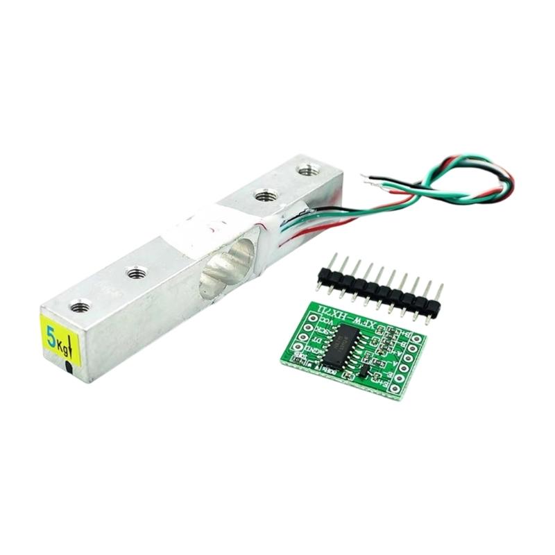 Digital Scale Load Cell Pair with HX711 Board, 4 Wire Aluminum Bar Weighing Part for DIY Measure and Project Use