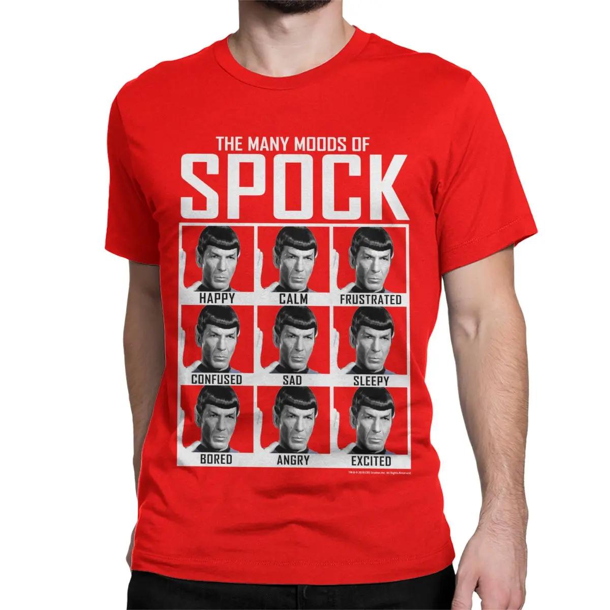 Treks Moods of Spock TShirt Oversized Unisex Women Short Sleeve Star Portrait Graphic Cotton Tops Big Size Unisex Clothing Oneck Tee S