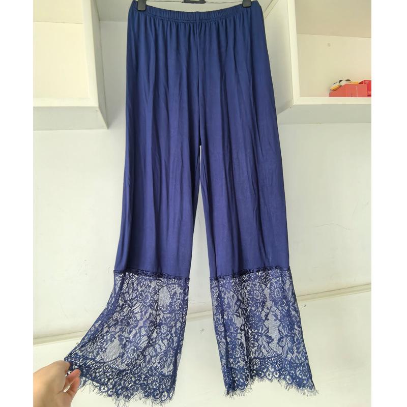 Women's Winter Velvet Lace Qipao Hanfu Pants: Breathable, Anti-Exposure Base Layer Pajamas