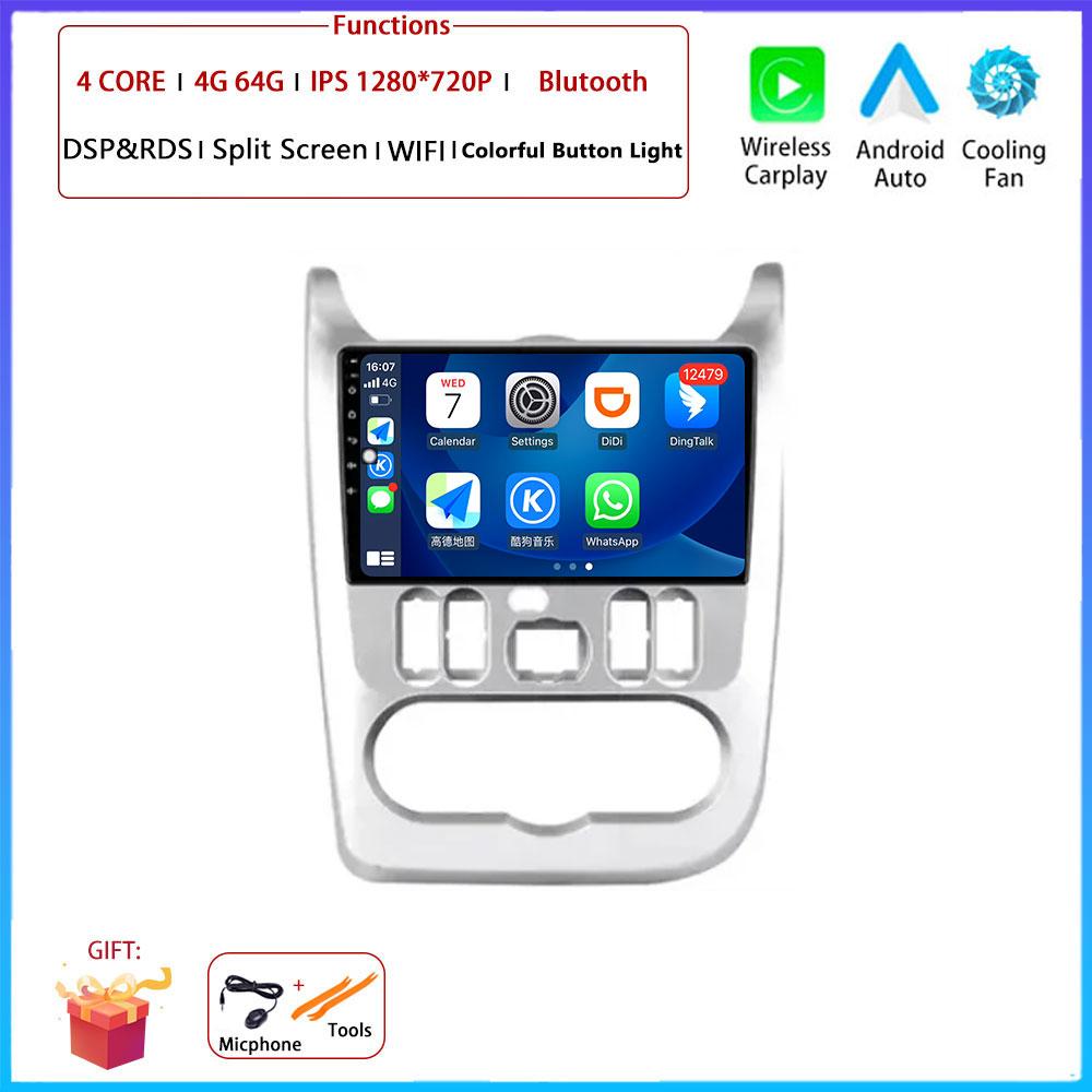 Android Carplay For Renault Logan 1 Sandero 2009 - 2015 For Lada Largus Car Radio Navigation GPS Multimedia Video Player