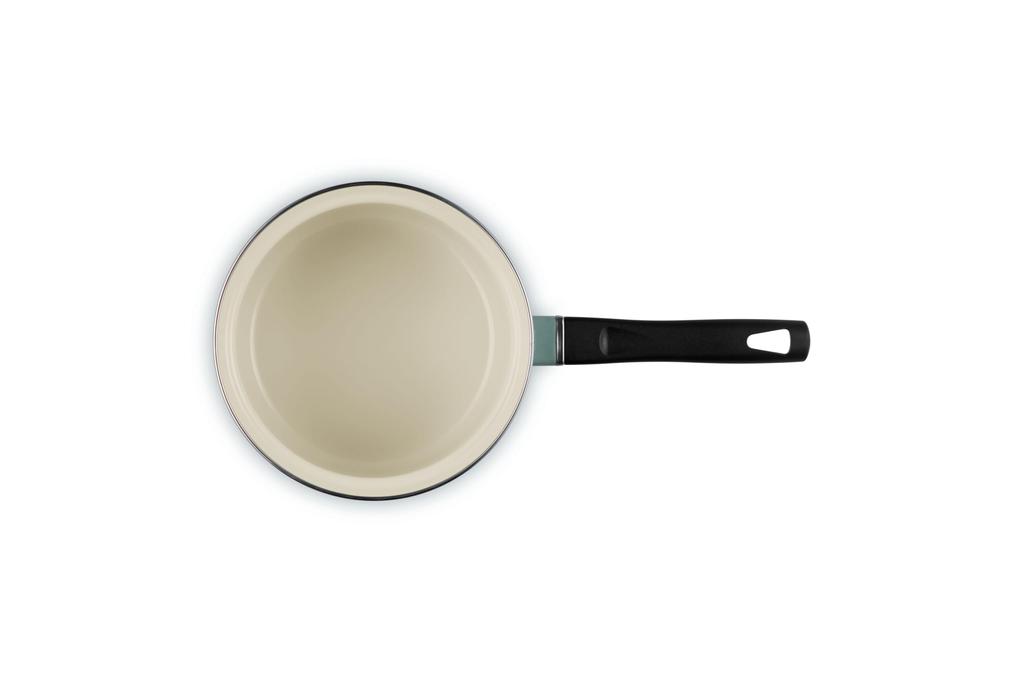 Le Creuset EOS Enamel Saucepan, 16cm, Sea Salt, with Stainless Steel Handle, Gas and Induction Compatible [Official Japanese Product]